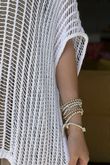 Made in Italy Fisherman Layering Knit White